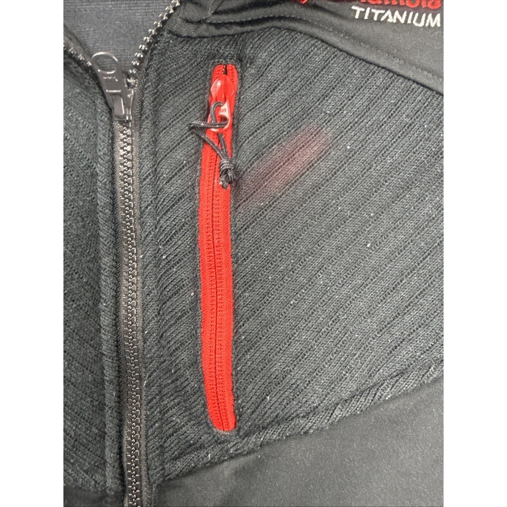 Columbia Titanium Jacket Mens Med Black/Red Fleece Full Zip Interchange Coat EUC - Picture 6 of 16